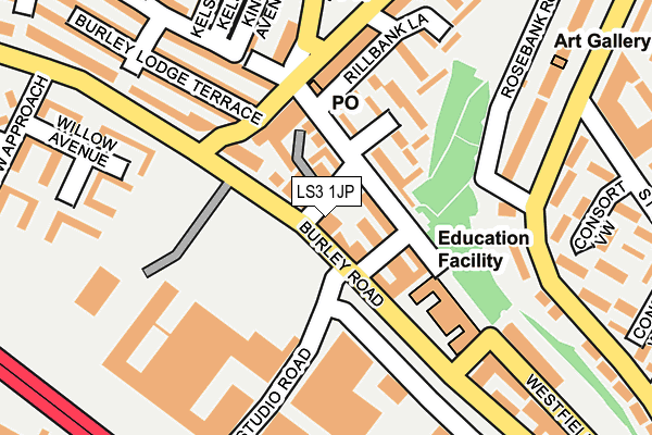 LS3 1JP map - OS OpenMap – Local (Ordnance Survey)