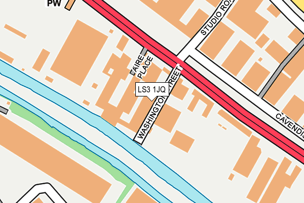 LS3 1JQ map - OS OpenMap – Local (Ordnance Survey)