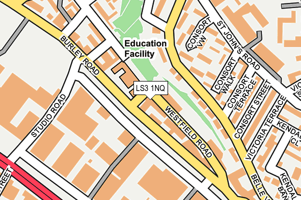 LS3 1NQ map - OS OpenMap – Local (Ordnance Survey)