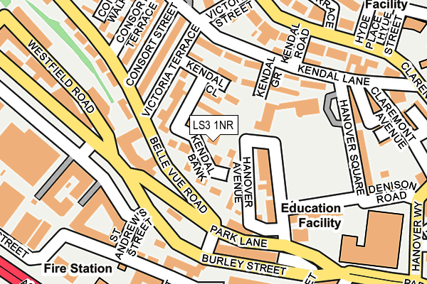 LS3 1NR map - OS OpenMap – Local (Ordnance Survey)