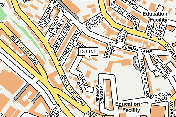 LS3 1NT map - OS OpenMap – Local (Ordnance Survey)