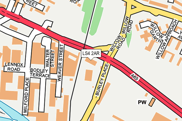 LS4 2AR map - OS OpenMap – Local (Ordnance Survey)