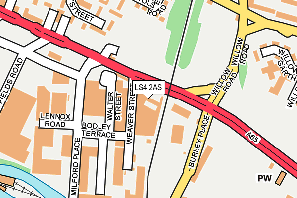 LS4 2AS map - OS OpenMap – Local (Ordnance Survey)