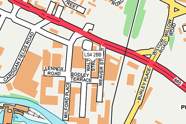 LS4 2BB map - OS OpenMap – Local (Ordnance Survey)