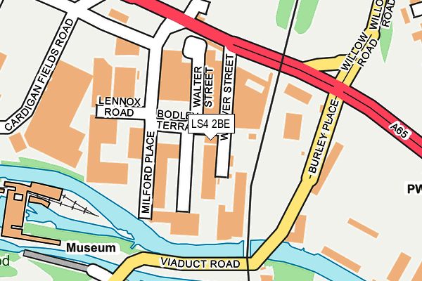 LS4 2BE map - OS OpenMap – Local (Ordnance Survey)