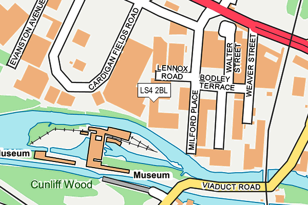 LS4 2BL map - OS OpenMap – Local (Ordnance Survey)