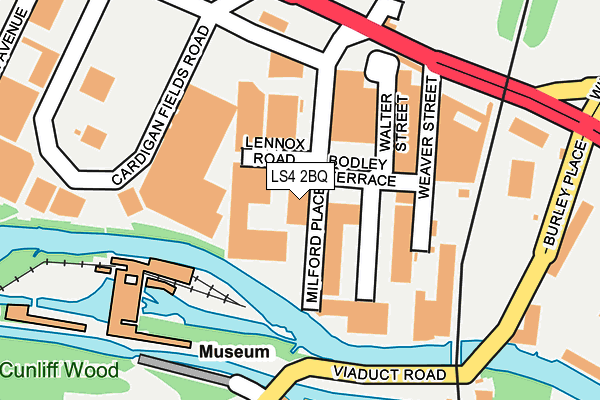 LS4 2BQ map - OS OpenMap – Local (Ordnance Survey)
