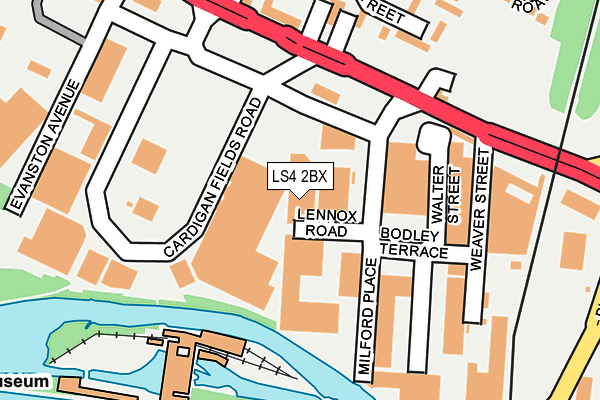 LS4 2BX map - OS OpenMap – Local (Ordnance Survey)