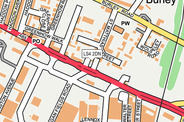 LS4 2DN map - OS OpenMap – Local (Ordnance Survey)