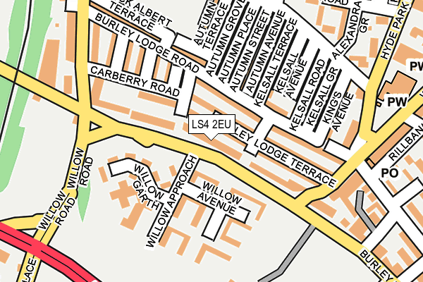 LS4 2EU map - OS OpenMap – Local (Ordnance Survey)