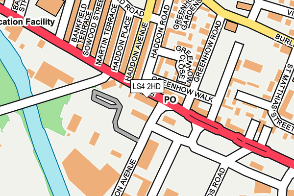 LS4 2HD map - OS OpenMap – Local (Ordnance Survey)