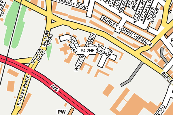 LS4 2HE map - OS OpenMap – Local (Ordnance Survey)