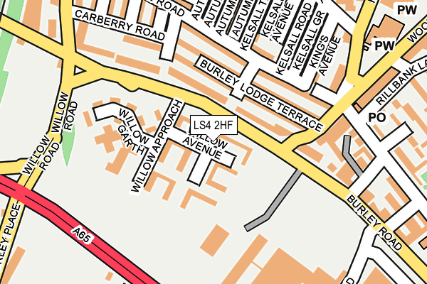 LS4 2HF map - OS OpenMap – Local (Ordnance Survey)