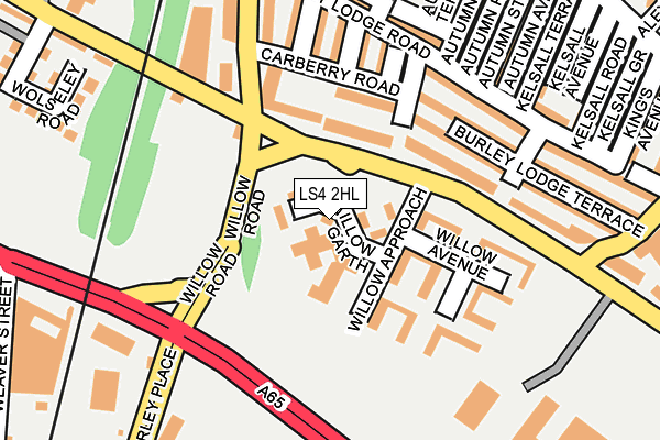 LS4 2HL map - OS OpenMap – Local (Ordnance Survey)