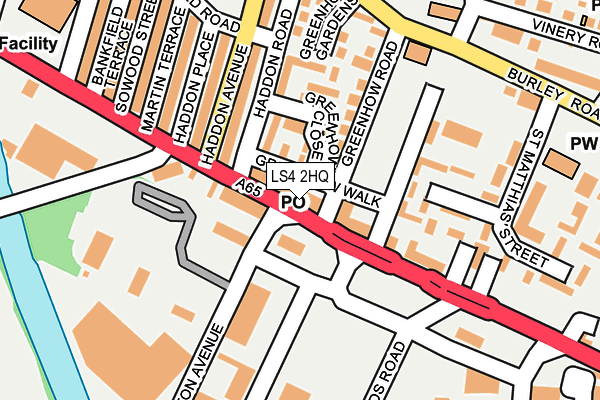 LS4 2HQ map - OS OpenMap – Local (Ordnance Survey)