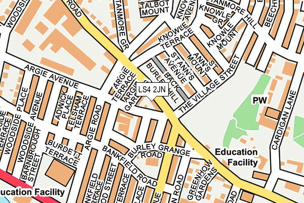 LS4 2JN map - OS OpenMap – Local (Ordnance Survey)