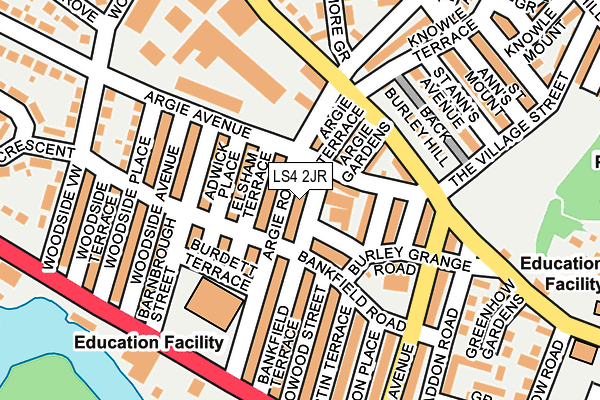 LS4 2JR map - OS OpenMap – Local (Ordnance Survey)