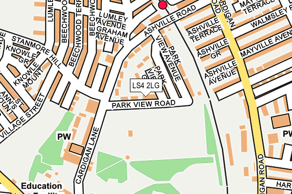 LS4 2LG map - OS OpenMap – Local (Ordnance Survey)