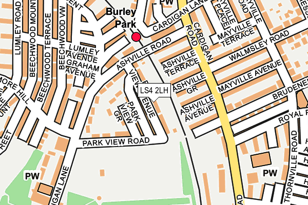 LS4 2LH map - OS OpenMap – Local (Ordnance Survey)