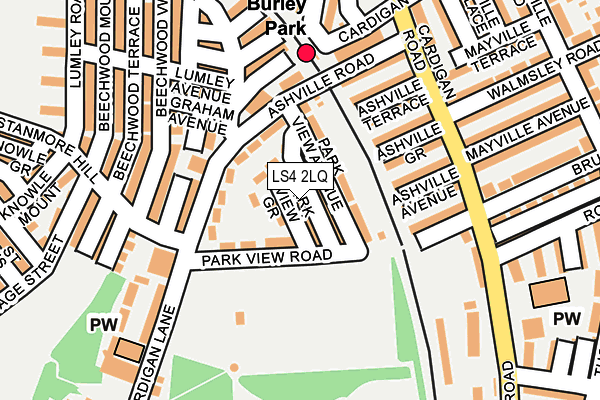 LS4 2LQ map - OS OpenMap – Local (Ordnance Survey)