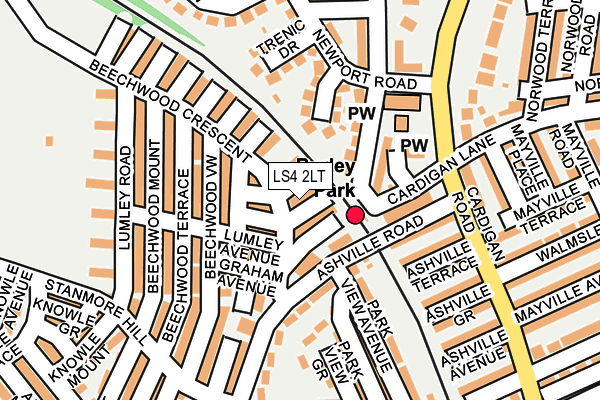 LS4 2LT map - OS OpenMap – Local (Ordnance Survey)