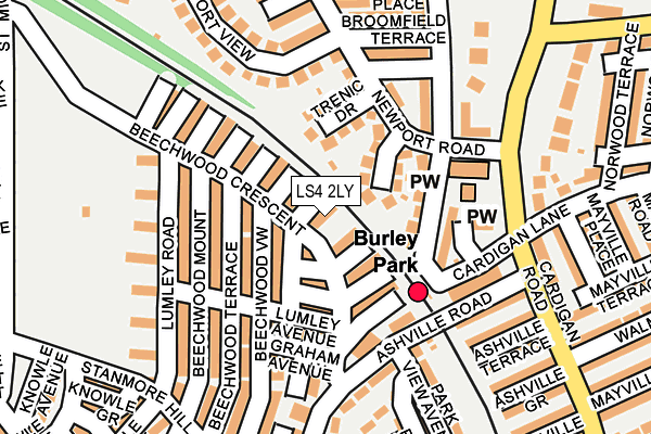 LS4 2LY map - OS OpenMap – Local (Ordnance Survey)