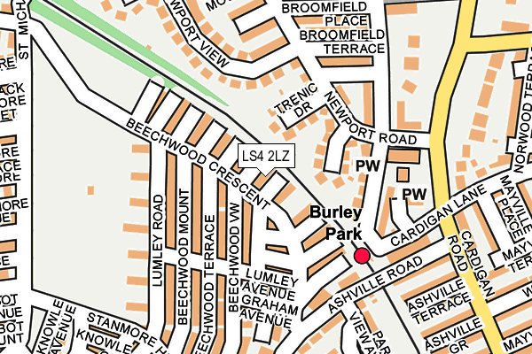 LS4 2LZ map - OS OpenMap – Local (Ordnance Survey)