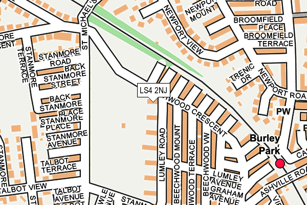 LS4 2NJ map - OS OpenMap – Local (Ordnance Survey)