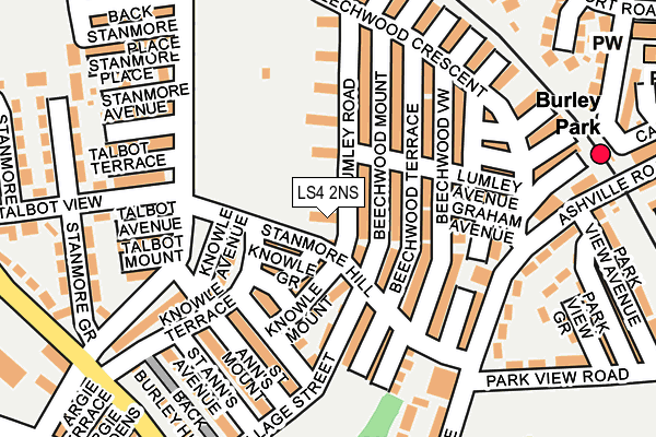 LS4 2NS map - OS OpenMap – Local (Ordnance Survey)