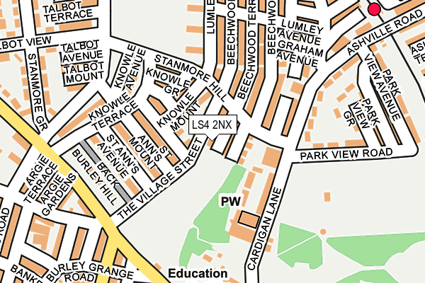 LS4 2NX map - OS OpenMap – Local (Ordnance Survey)