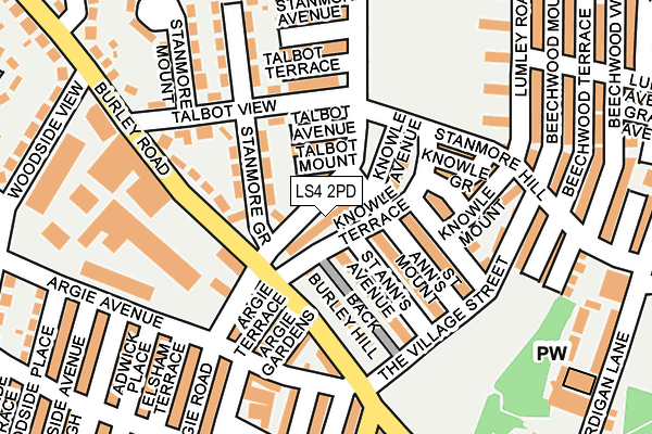 LS4 2PD map - OS OpenMap – Local (Ordnance Survey)