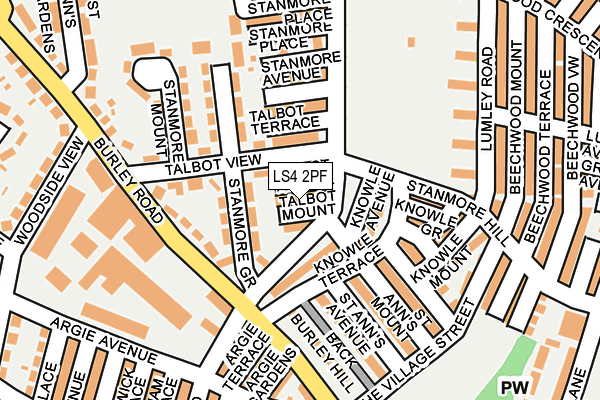 LS4 2PF map - OS OpenMap – Local (Ordnance Survey)
