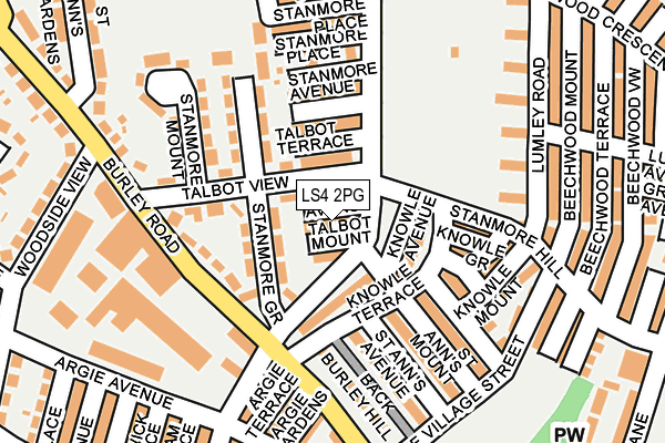 LS4 2PG map - OS OpenMap – Local (Ordnance Survey)