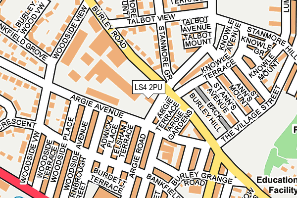 LS4 2PU map - OS OpenMap – Local (Ordnance Survey)