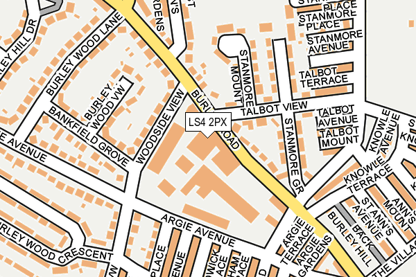 LS4 2PX map - OS OpenMap – Local (Ordnance Survey)