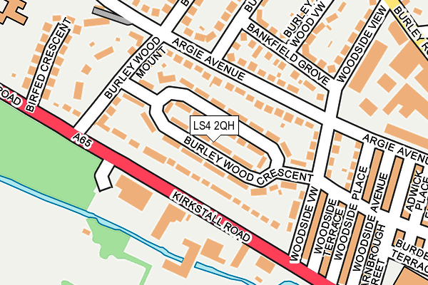 LS4 2QH map - OS OpenMap – Local (Ordnance Survey)