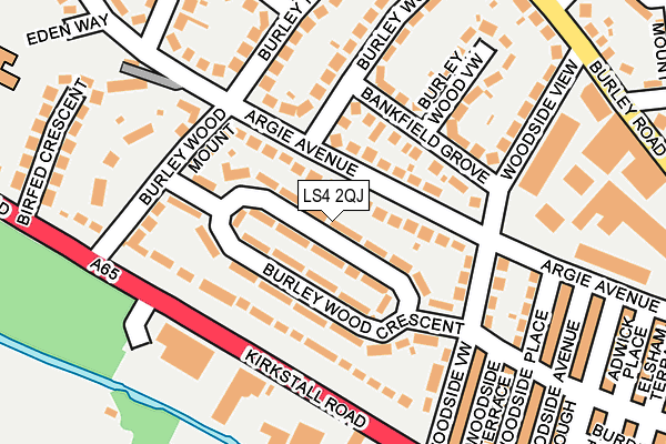 LS4 2QJ map - OS OpenMap – Local (Ordnance Survey)