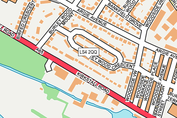 LS4 2QQ map - OS OpenMap – Local (Ordnance Survey)