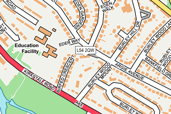 LS4 2QW map - OS OpenMap – Local (Ordnance Survey)