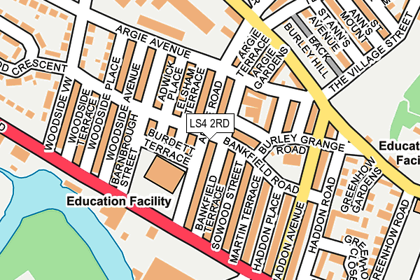 LS4 2RD map - OS OpenMap – Local (Ordnance Survey)