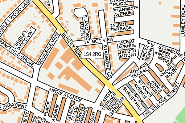 LS4 2RG map - OS OpenMap – Local (Ordnance Survey)