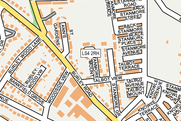 LS4 2RH map - OS OpenMap – Local (Ordnance Survey)