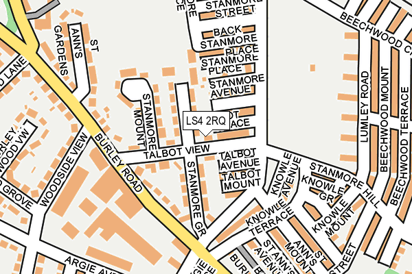 LS4 2RQ map - OS OpenMap – Local (Ordnance Survey)