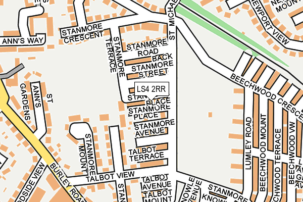 LS4 2RR map - OS OpenMap – Local (Ordnance Survey)