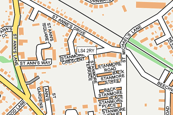 LS4 2RY map - OS OpenMap – Local (Ordnance Survey)