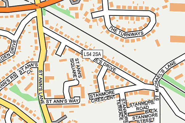 LS4 2SA map - OS OpenMap – Local (Ordnance Survey)