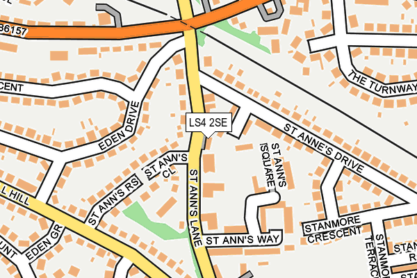 LS4 2SE map - OS OpenMap – Local (Ordnance Survey)