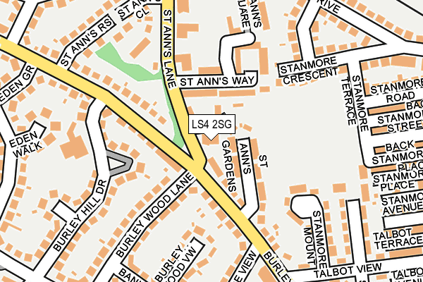 LS4 2SG map - OS OpenMap – Local (Ordnance Survey)