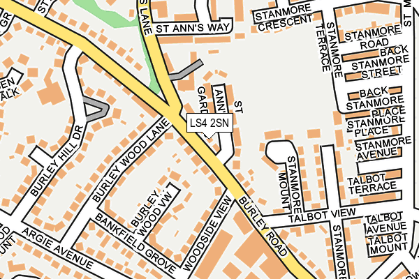 LS4 2SN map - OS OpenMap – Local (Ordnance Survey)