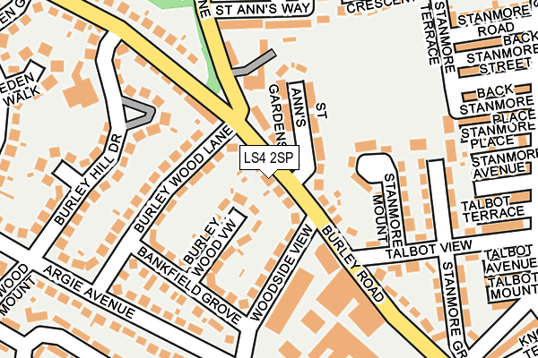 LS4 2SP map - OS OpenMap – Local (Ordnance Survey)